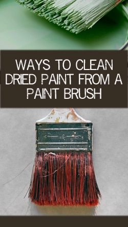 ways to clean dried paint from a paint brush, cleaning tips, painting