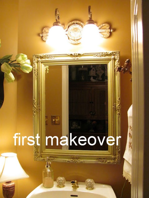 powder room makeover, bathroom ideas, home decor, Then the walls were painted a solid more traditional color