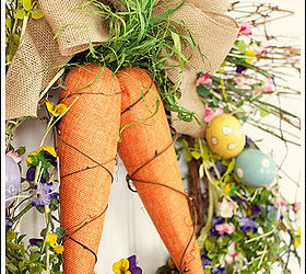 easter wreath fun, crafts, easter decorations, seasonal holiday decor, wreaths, I found these large carrots at Kirklands