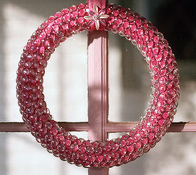 unique amp budget friendly holiday wreaths using simple crafts, crafts, doors, electrical, seasonal holiday decor, wreaths, Jeweled Wreath with Clear Stones