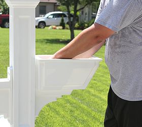 quick easy mailbox makeover, curb appeal, diy, Using the hardware provided we added the mailbox support arm flower box to the new post