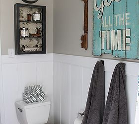 cottage style bathroom makeover, bathroom ideas, home decor, home improvement, painting, woodworking projects