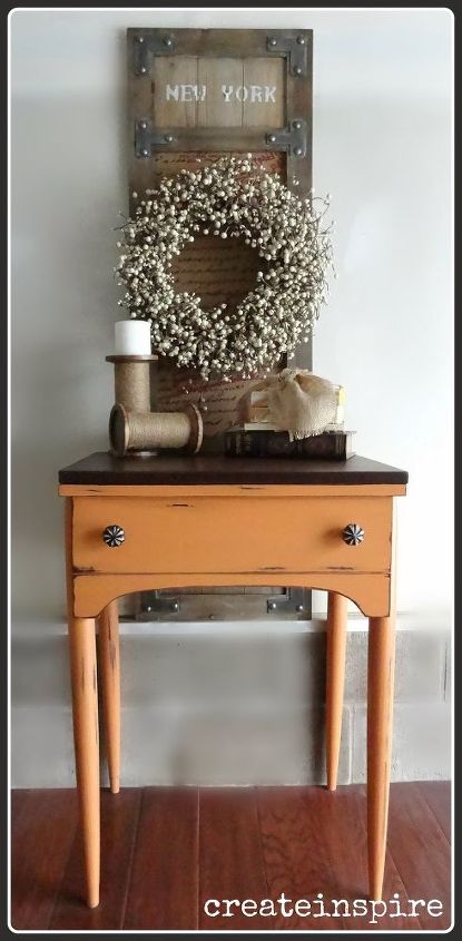 antique sewing table, home decor, painted furniture, repurposing upcycling, After