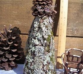 rustic forest finds bark tree home decor hobbit house fairy gnome, crafts, repurposing upcycling