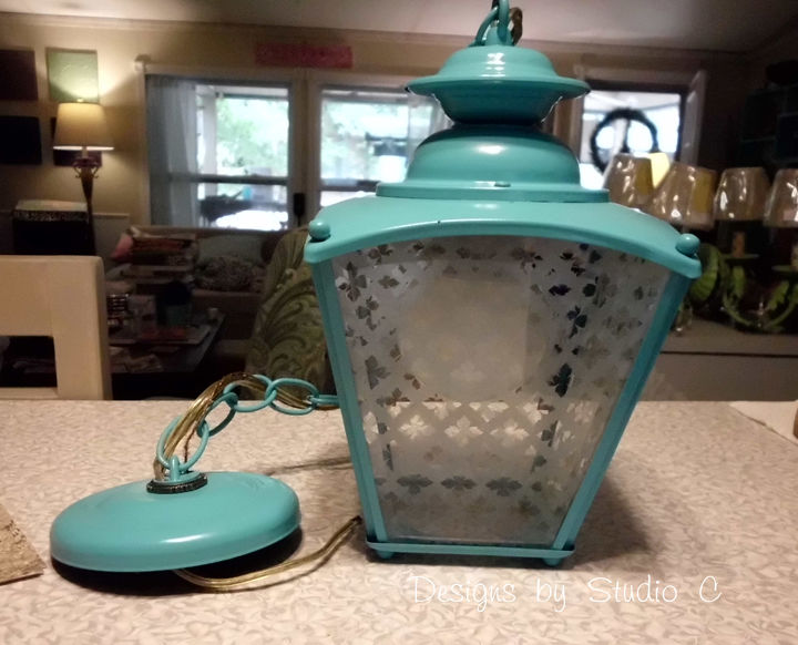 give a colorful makeover to a plain light fixture, lighting, painting