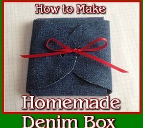 homemade denim gift box, crafts
