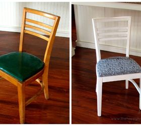 refinished wooden desk chair, painted furniture