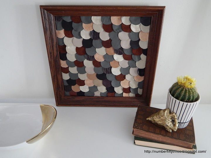 diy leather fish scale art, crafts, home decor