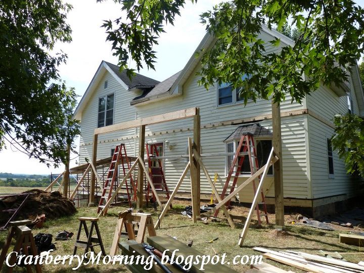 building a front porch wall thickness question, Early Stage Front Porch