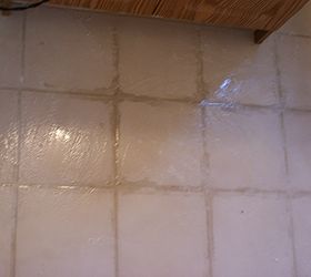 removing dried on grout and refreshing grout lines, cleaning tips, home maintenance repairs, tiling, An Oxiclean and water mixture forms a runny paste that sits on the floor for a few minutes