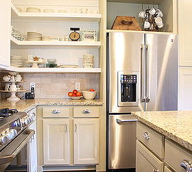 chalk painted kitchen cabinets amp cottage kitchen redo, electrical, home decor, kitchen cabinets, kitchen design, Open shelving o