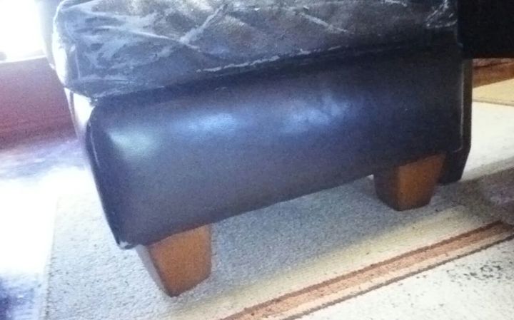 old otterman, painted furniture, Top half of otterman is crumbling