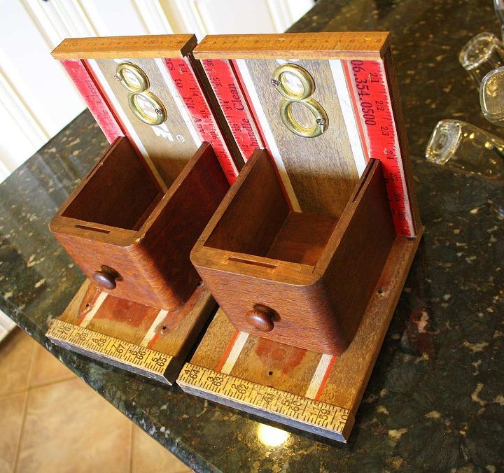 repurposed vintage water ski amp sewing machine drawer book ends, crafts, repurposing upcycling, Repurposed Vintage Water Ski Sewing Machine Drawer Book Ends by GadgetSponge com
