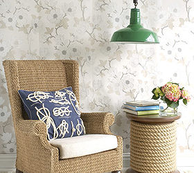 2013 hot decorating trend 11 anything embroidered knotted knitted ribbed or, home decor, mason jars, shabby chic, Knotted rope and wicker brings an earthy feel or a seaside retreat environment to any room