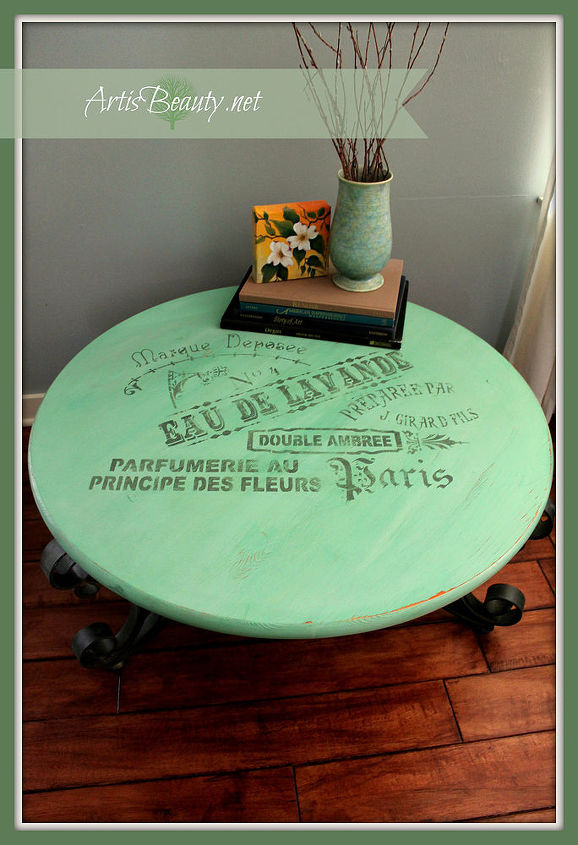 from ewww to eau de lavande coffee table makeover, painted furniture
