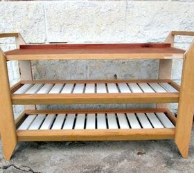 how should i finish this shoe bench, painting, I built this small shoe bench for under 5 using reclaimed wood but I am not sure if I should paint stain or leave it the way it is