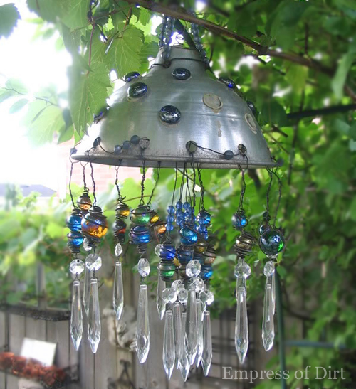 make a repurposed garden chandelier, crafts, repurposing upcycling, This is the first piece of garden art I ever made and it s still my favourite