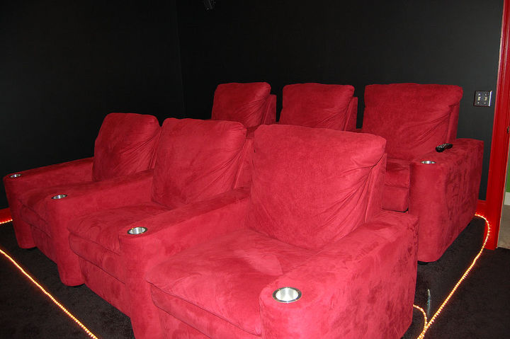 movie room updates, entertainment rec rooms, My AMC looking movie room
