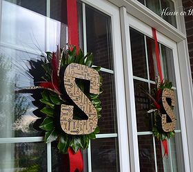 how to make a front door monogram, crafts, decoupage, seasonal holiday decor, I love the texture and interest of these great Fall Door Decor pieces