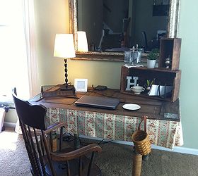 upcycling an old door to a desk, painted furniture, repurposing upcycling, Ill figure out how to correct this Not much of a computer person