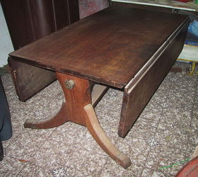 q suggestions on how to refinish a damaged drop leaf coffee table, painted furniture, drop leaf coffee table