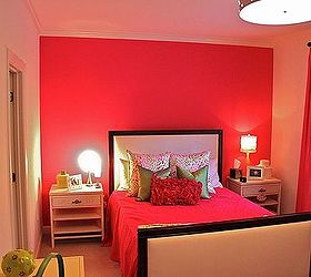 accent wall for a tween, bedroom ideas, home decor, painting, Before accent wall in bold pink wanted to make it pop