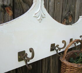 furniture salvage piece repurposed into coat rack, repurposing upcycling, storage ideas, hooks attached