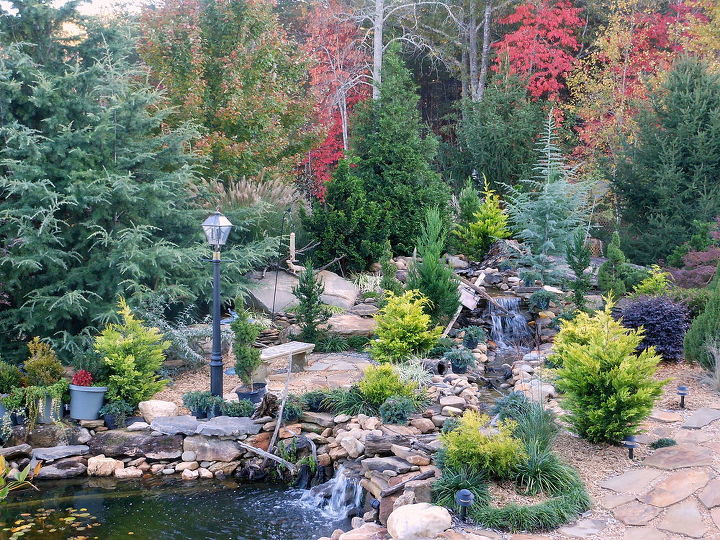 fall 2012, outdoor living, ponds water features, Looking off the back porch