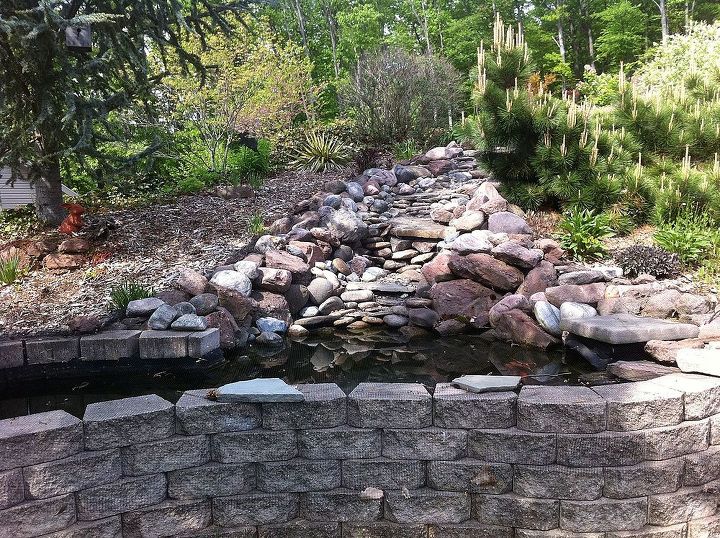 before amp after pictures of a complete water feature renovation, ponds water features, Before