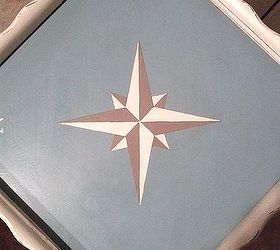 hand drawn painted compass rose tutorial chalk paint, chalk paint, painted furniture, repurposing upcycling, Second style Compass Rose complete