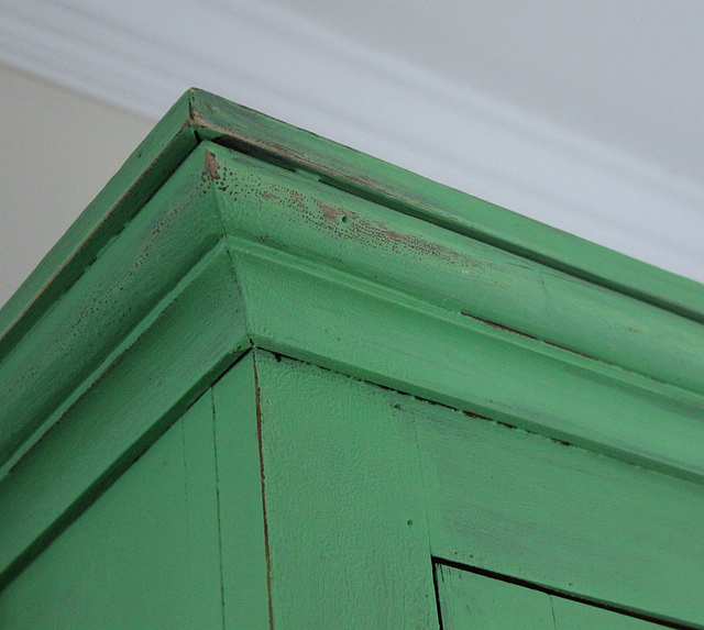 update an old cupboard with a fresh coat of paint and some fabric step by step, closet, painting