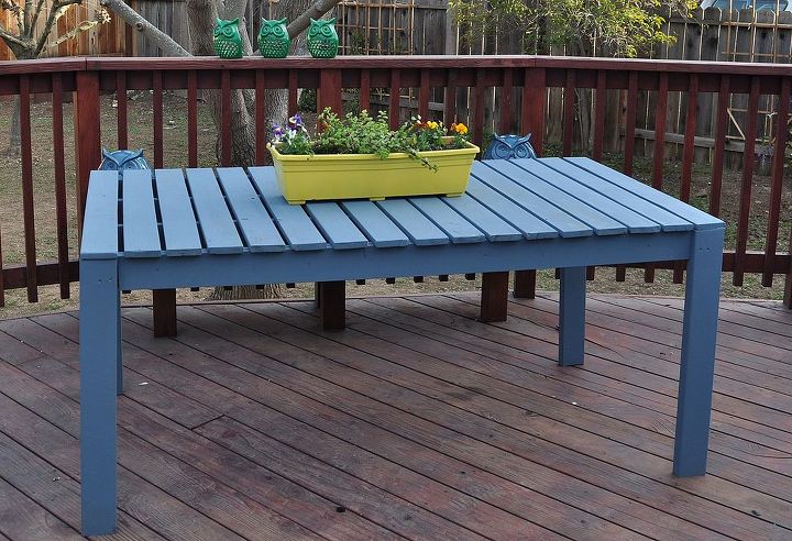 colorful outside picnic table, outdoor furniture, outdoor living, woodworking projects, Our table came out level with a little luck and because we took the time to check square every time we attached something