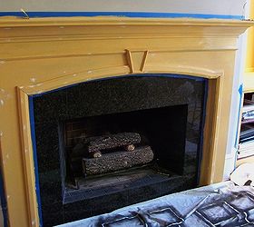 fireplace mantel saved, fireplaces mantels, painting, woodworking projects, Base color applied filling in nail holes