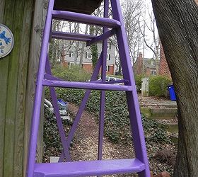 old ladders reach new heights in the garden, gardening, repurposing upcycling, Beth Py Lieberman