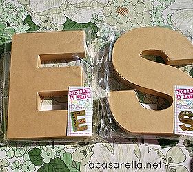 decorative zinc letters, crafts, Start with 1 cardboard letters