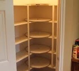 7 ways to create pantry and kitchen storage, closet, kitchen design, shelving ideas, storage ideas, Use a lazy Susan to make the most of your pantry corners