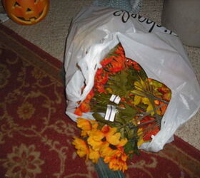 my fall and inside decorating for halloween, halloween decorations, seasonal holiday d cor, Leaves and garland to put on them