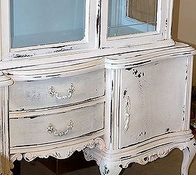 chalk painted furniture, chalk paint, painted furniture, This piece is painted in Pure White with Louis Blue Waxed and then heavily distressed