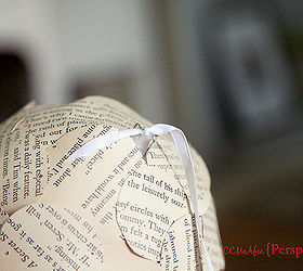 the paper orb from an old book, crafts, repurposing upcycling