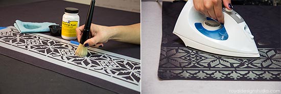 stencil basics stenciling with discharge paste, crafts, painting, Read the full how to here