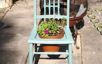 Chair with flower pot