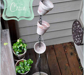 diy rain chain, flowers, gardening, outdoor living, A rain chains can be functional if used in place of downspout but mine is more of a lovely little water feature