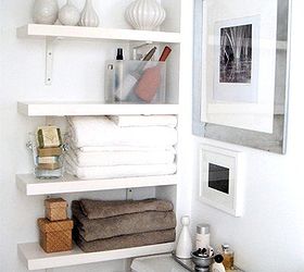 6 considerations when decorating a small space, home decor, shabby chic, Shelving is a spectacular idea for a small space and not just for a bathroom