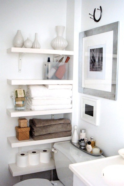 6 considerations when decorating a small space, home decor, shabby chic, Shelving is a spectacular idea for a small space and not just for a bathroom
