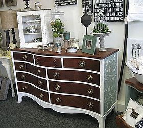 chic painted dresser redo, painted furniture, This picture is the dresser in the store up for sale The lady who bought this put it in her dining room as a statement piece