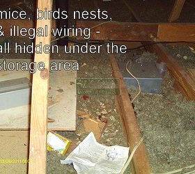 air seal your attic before insulating, home maintenance repairs, how to, Eek guess we might have a few other things to fix so glad I put that respirator on If you do have mouse or other droppings the old insulation needs to be removed