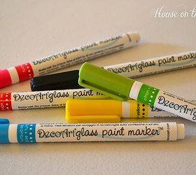 sprinkle glass with glass paint markers, crafts, These DecoArt glass paint markers are great The colors are bright and fun