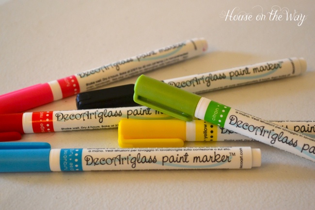 sprinkle glass with glass paint markers, crafts, These DecoArt glass paint markers are great The colors are bright and fun