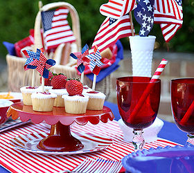 inspiring red white and blue memorial day party ideas, outdoor living, patriotic decor ideas, seasonal holiday decor