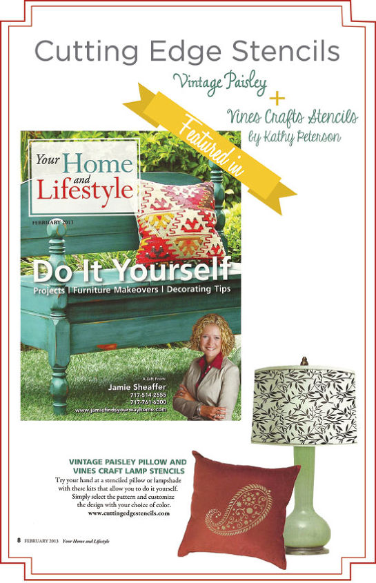 we were featured in your home and lifestyle magazine, crafts, Cutting Edge Stencils Featured in Your Home and Lifestyle magazine